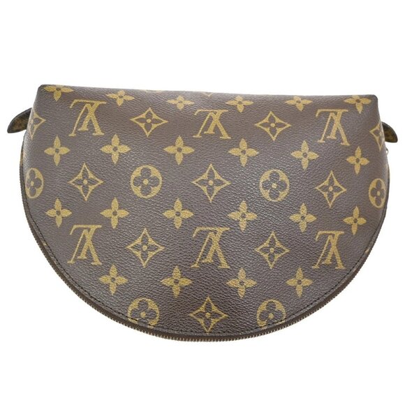 LOUIS VUITTON Trousse Demi Ronde Pouch Monogram Leather Brown M47520 68KB527 - Picture 5 of 14